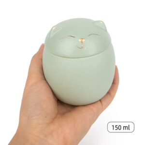 Keraamiline urn kassidele "Cat" roheline 150 ml