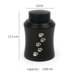 Metallist urn "Käpad" must 1500 ml