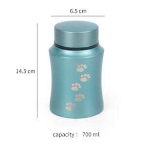 Metallist urn "Käpad" helesinine 700 ml