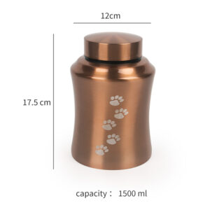 Metallist urn "Käpad" pruun 700 ml